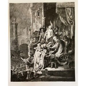 Rembrandt "Christ Before Pilate" Tissue Etching